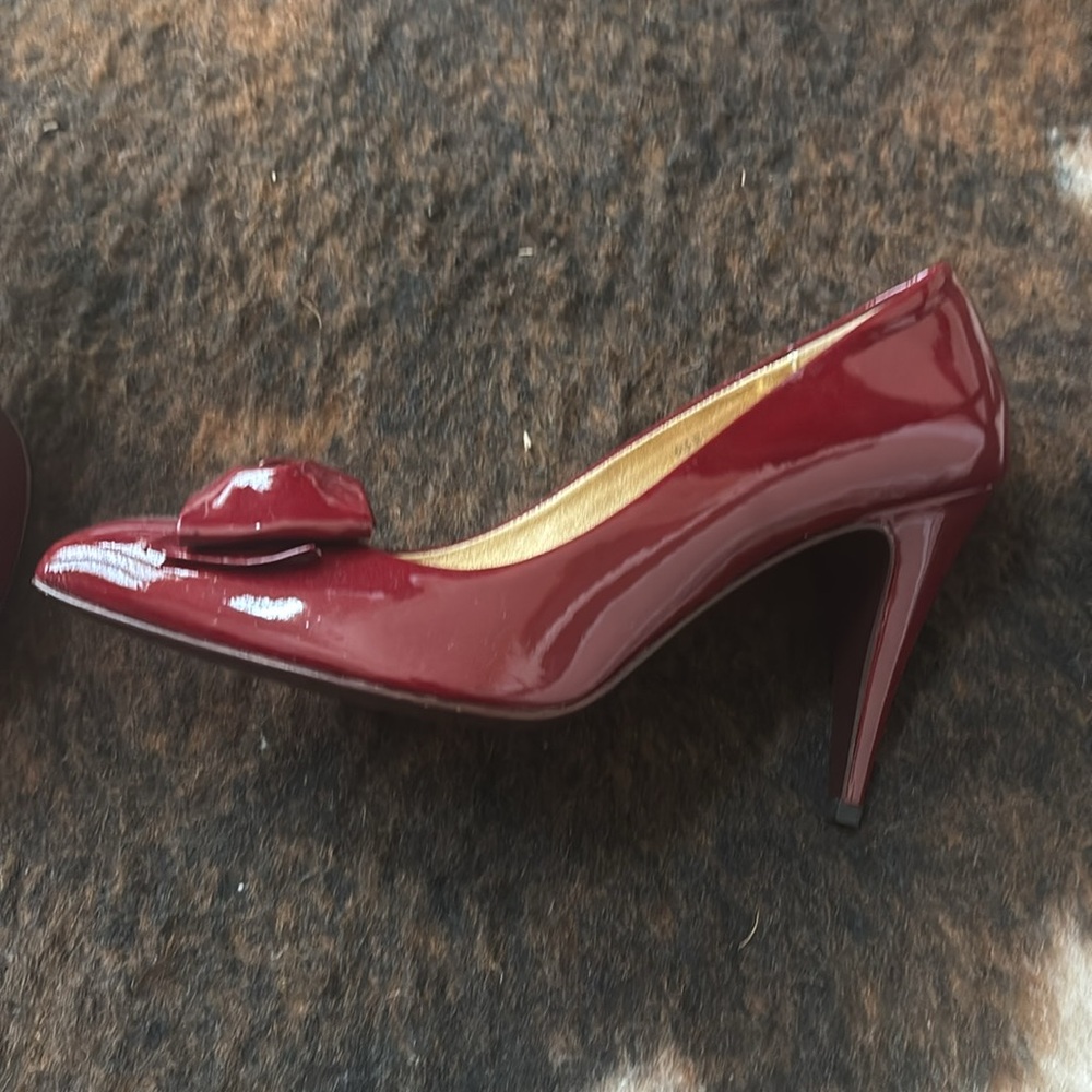 COACH - Red patent leather bow tie pump. Made in Italy - Picture 3 of 6